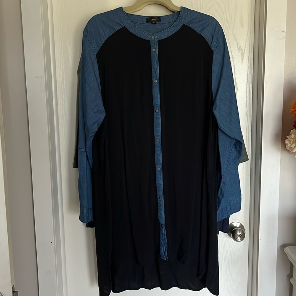 ellos tunic denim and black size 1X